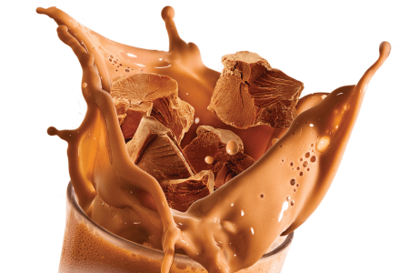 Chocolate Milk Splash With Chunks PNG Image