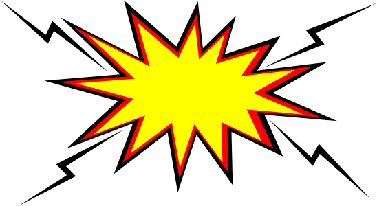 Comic Book Explosion Bubble Clipart