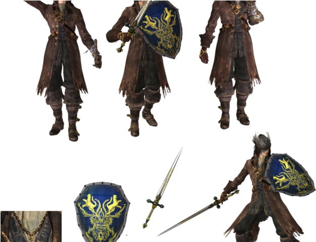 Bloodborne Hunter 3D Models Clipart