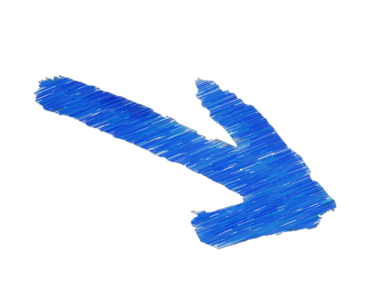 Blue Sketch Downward Arrow Clipart