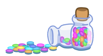 Colorful Candy Jars Transparent Background