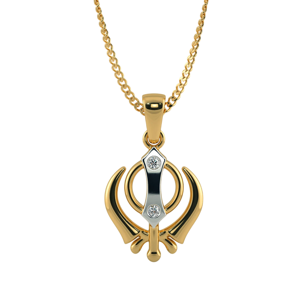 Gold Sikh Khanda Pendant Clipart
