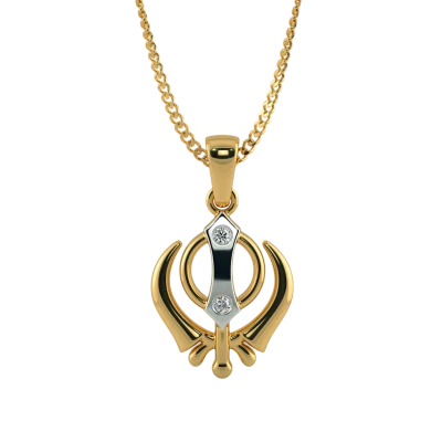 Gold Sikh Khanda Pendant Clipart