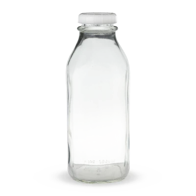 Empty Glass Milk Bottle PNG Image