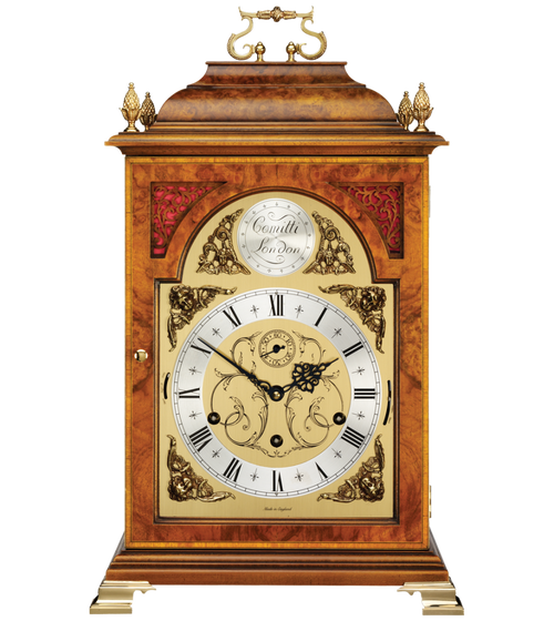 Antique Wooden Mantel Clock Clipart
