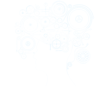 Brain Outline With Gears PNG Image