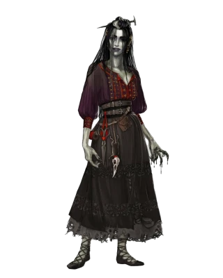 Gothic Witch Character PNG Image