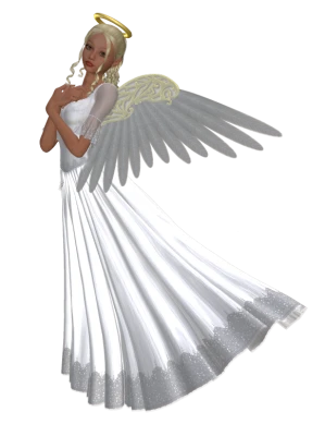 Beautiful White Angel Transparent Background