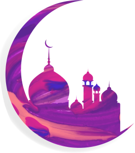 Islamic Crescent And Mosque PNG Image