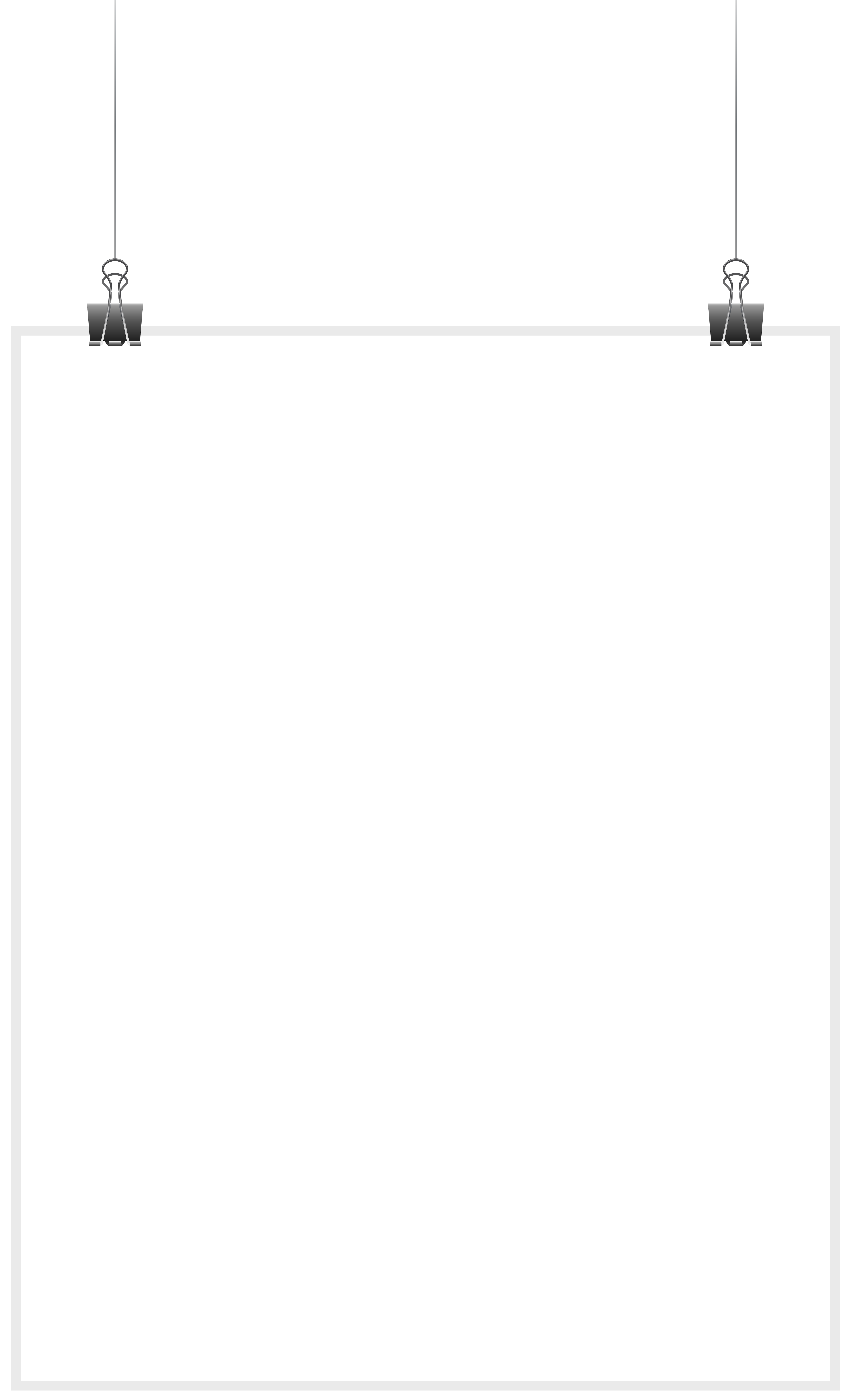 Hanging Blank Paper Poster Clipart