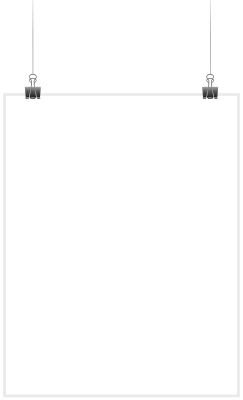 Hanging Blank Paper Poster Clipart