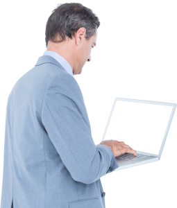 Businessman Using Laptop Free PNG