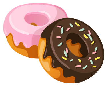 Pink And Chocolate Donuts Clipart