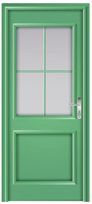 Green Front House Door Free PNG