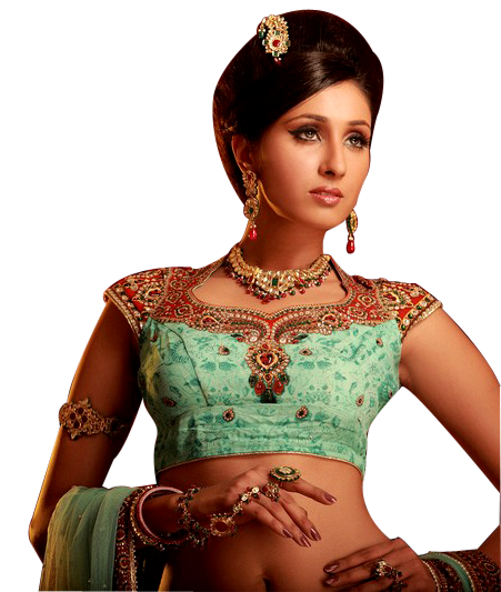 Indian Bridal Fashion Model Transparent Background