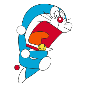 Shocked Doraemon Character Clipart