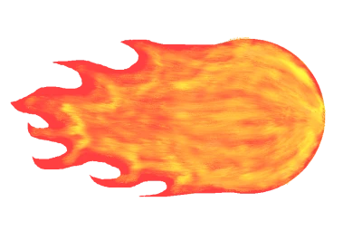 Flying Fireball Effect Free PNG