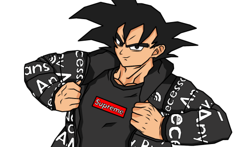 Goku Supreme Drip Transparent Background