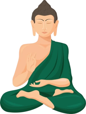 Meditating Buddha Statue Graphic PNG Image