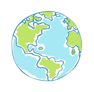 Hand Drawn Earth Globe Illustration Free PNG