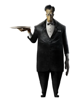Zombie Butler 3D Character Free PNG