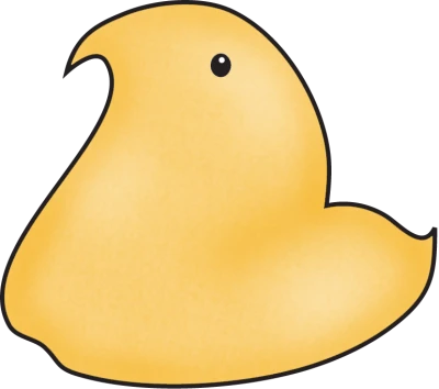 Yellow Peep Marshmallow PNG Image