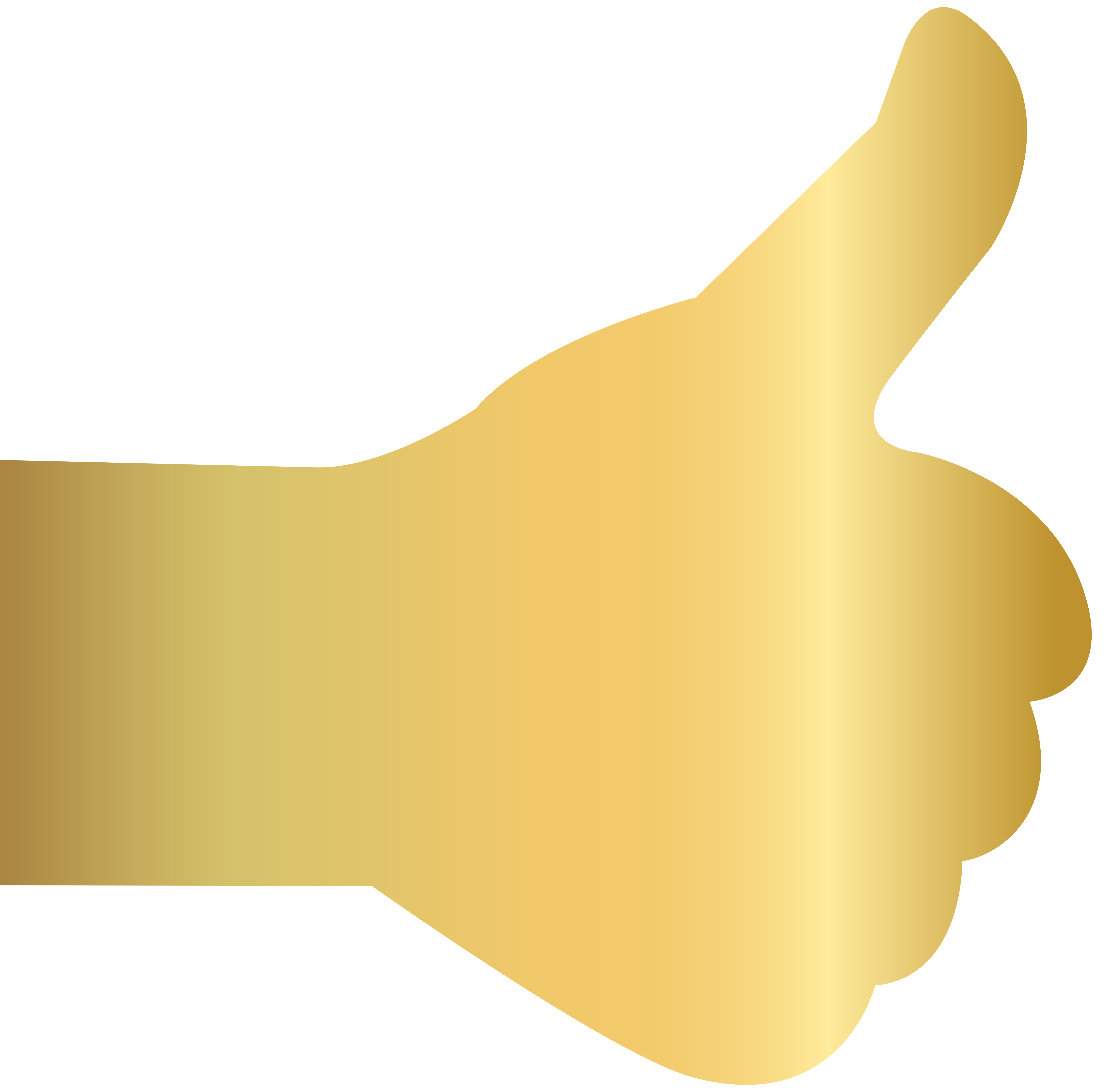 Gold gradient thumbs up Clipart Free