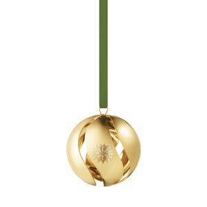 Golden Christmas ornament sphere Clipart Free