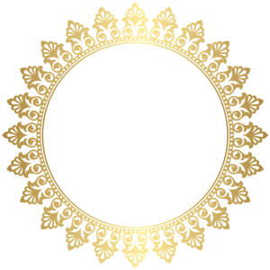 Gold vintage circle frame border Clipart Free