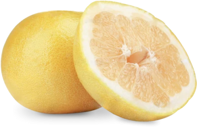 Grapefruit whole and sliced half Transparent Background