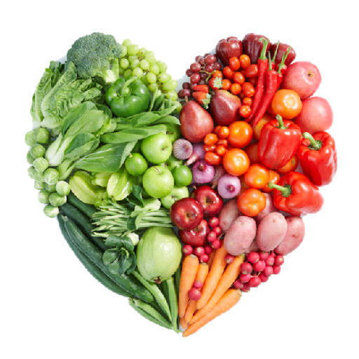 Healthy Veggie Fruit Heart Clipart