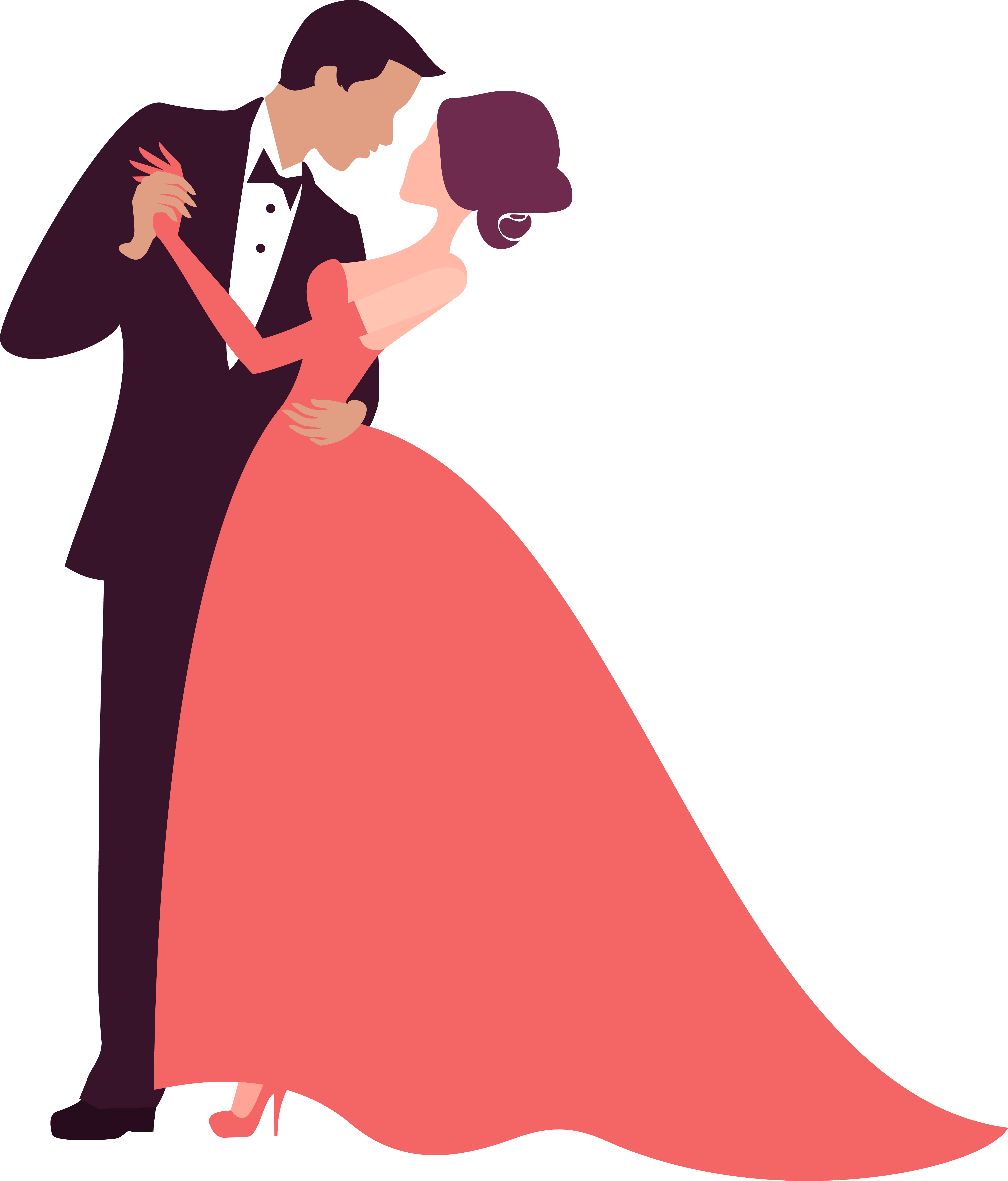 Elegant Dancing Couple Transparent Background