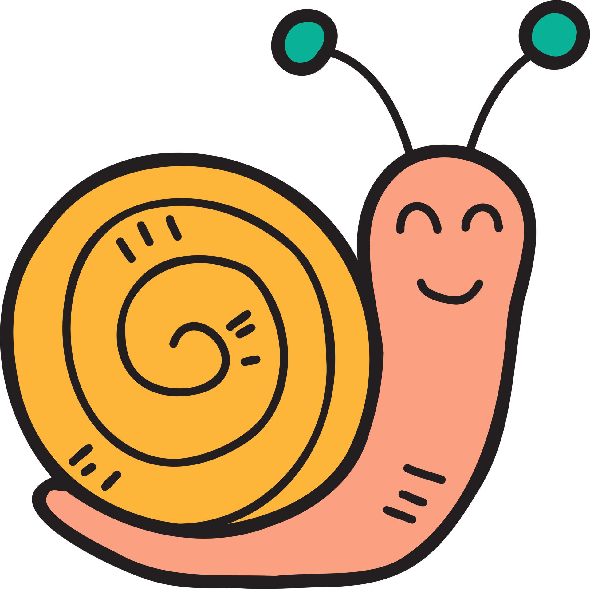 Cute Cartoon Snail Clipart