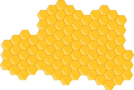 Yellow Honeycomb Pattern Clipart