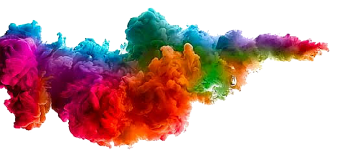 Colorful Ink Smoke Cloud Transparent Background