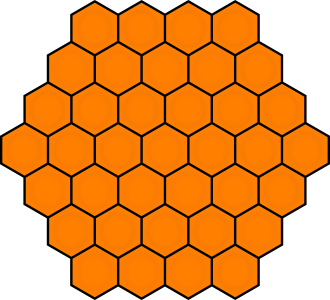 Orange Hexagon Honeycomb Pattern PNG Image