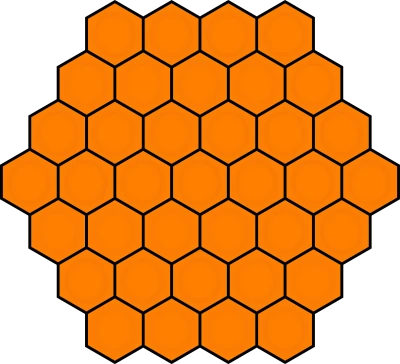 Orange Hexagon Honeycomb Pattern PNG Image