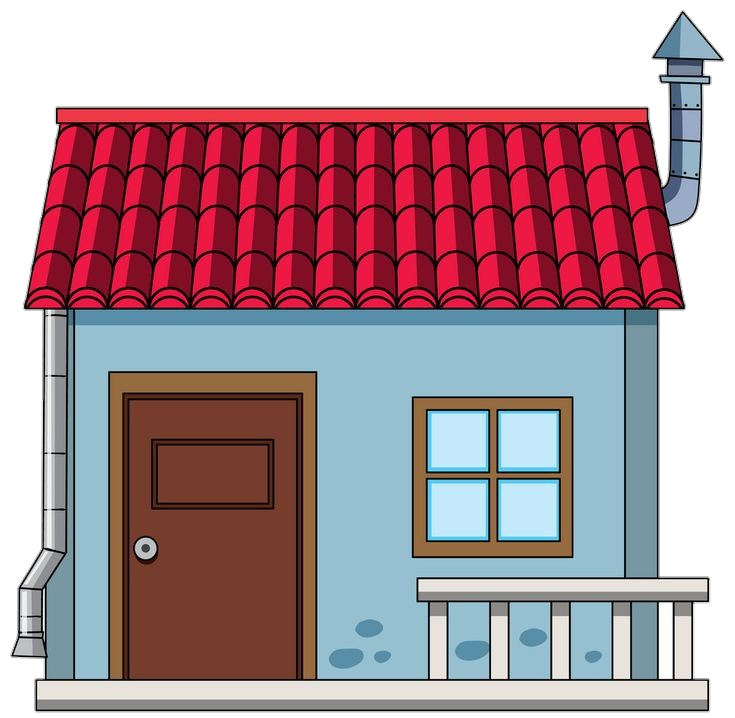 Cartoon House Illustration Clipart