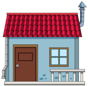 Cartoon House Illustration Clipart