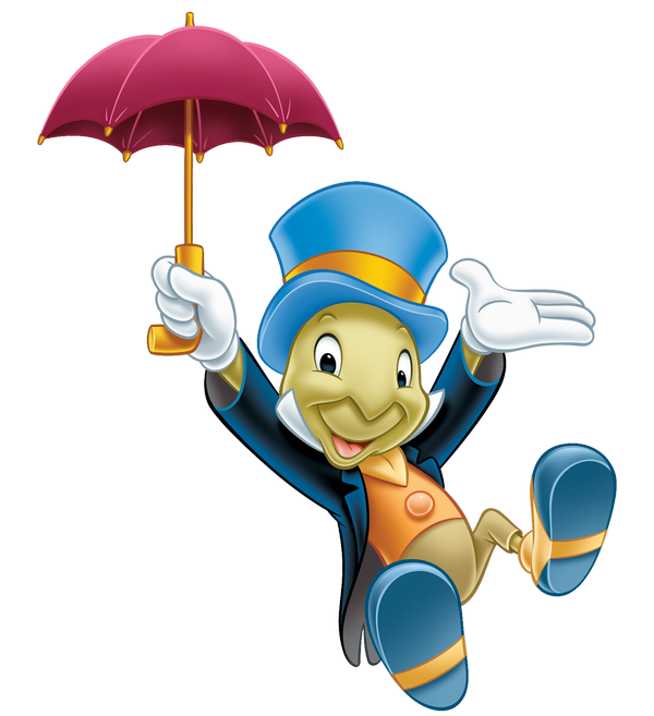 Jiminy Cricket with Umbrella Clipart