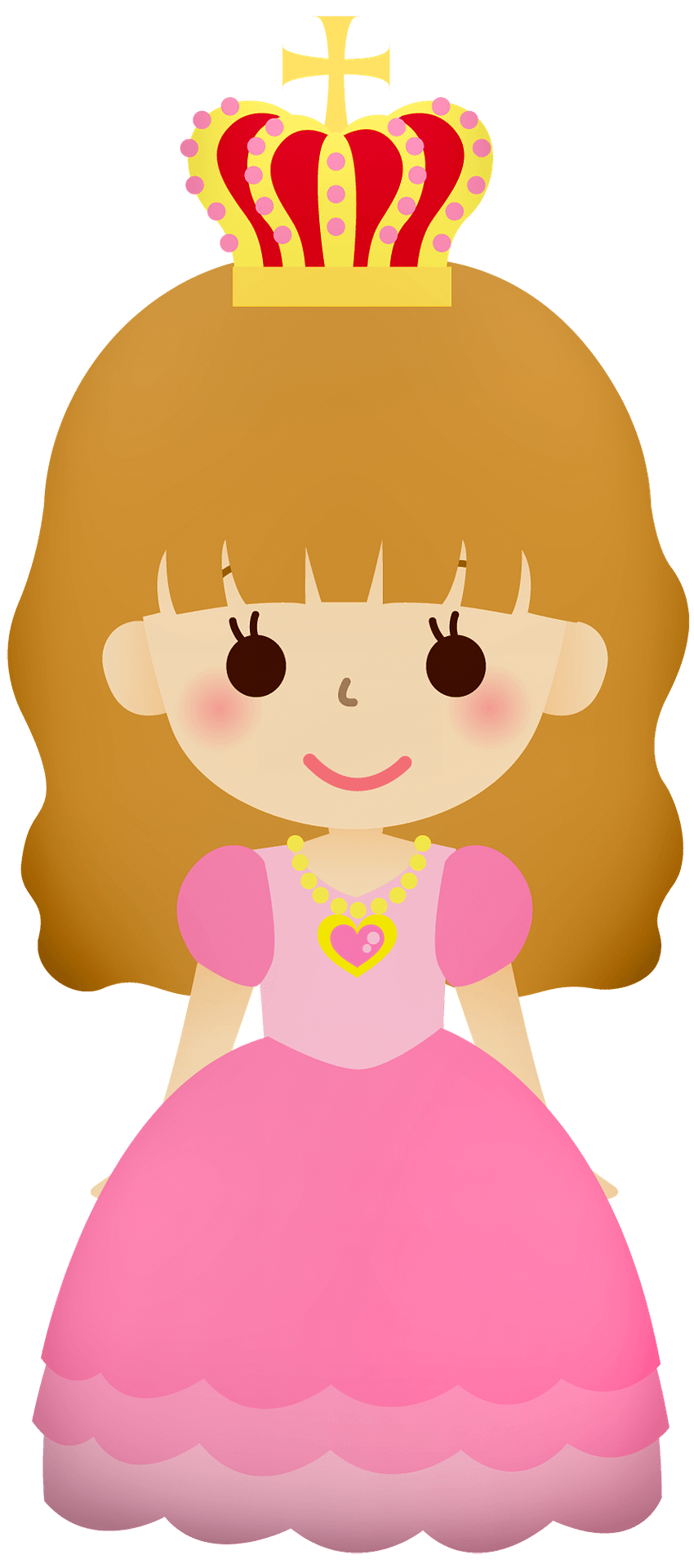 Cute Cartoon Princess Girl Clipart