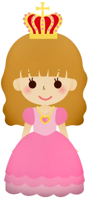 Cute Cartoon Princess Girl Clipart