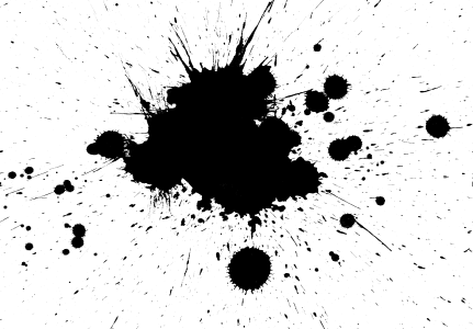 Black Ink Splatter Transparent Background