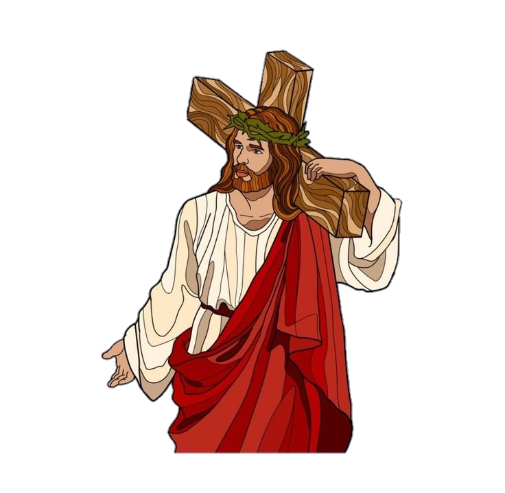 Jesus Christ Carrying The Holy Cross Clipart