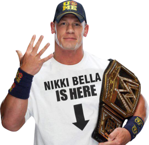 John Cena With WWE Championship Belt Transparent Background