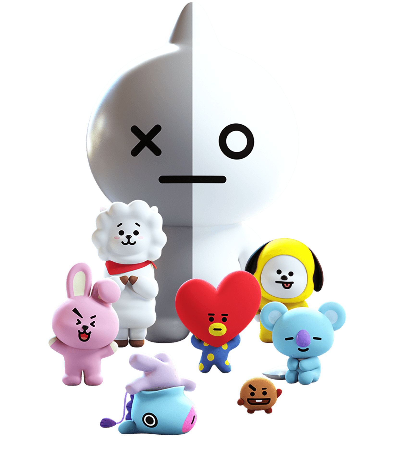 Cute BT21 BTS Cartoon Characters Mascot Clipart