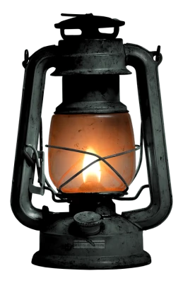 Antique Vintage Oil Lamp Lantern Glowing PNG Image