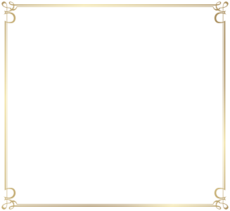Elegant Vintage Thin Gold Border Frame PNG Image
