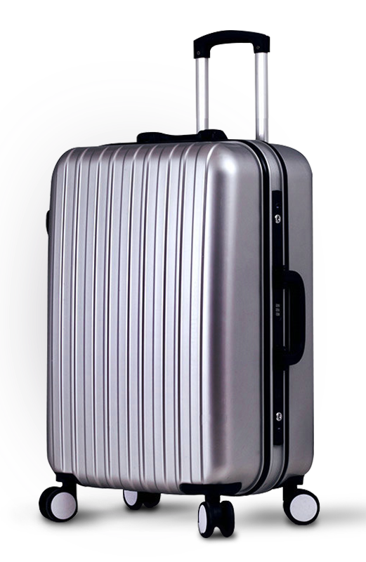 Silver Modern Hard Shell Travel Suitcase Luggage Clipart