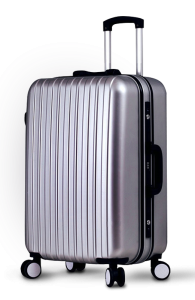 Silver Modern Hard Shell Travel Suitcase Luggage Clipart